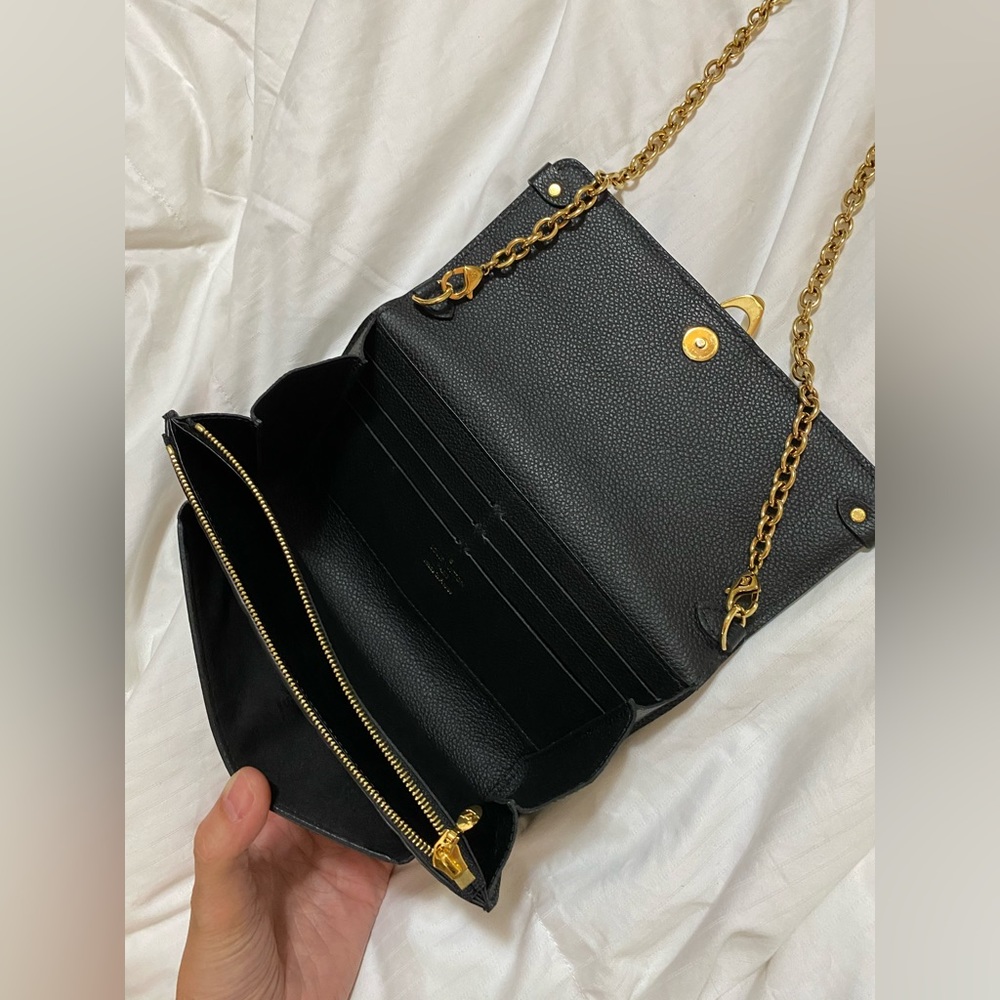 Louis Vuitton Vavin Chain Wallet Monogram Empreinte Leather Black - Picture 9 of 11